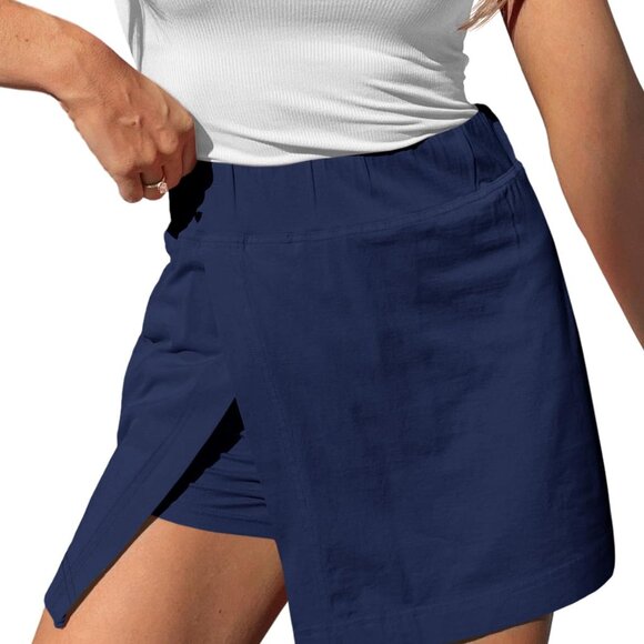 Tennis Skirt Golf Skorts with Pocket Navy SIZE L - Picture 1 of 2